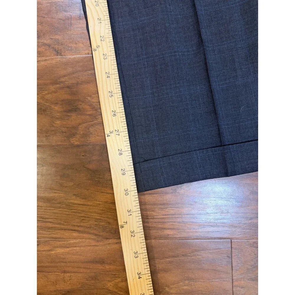 NEW Nautica Men's Dress Pants Blue Solid Fit Pleated Travel 36x30 READ